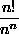 (n!)/(n^n)