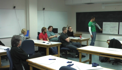 Figure 2: Classroom Layout During Group Presentations. Figure 2: Classroom Layout During Group Presentations.