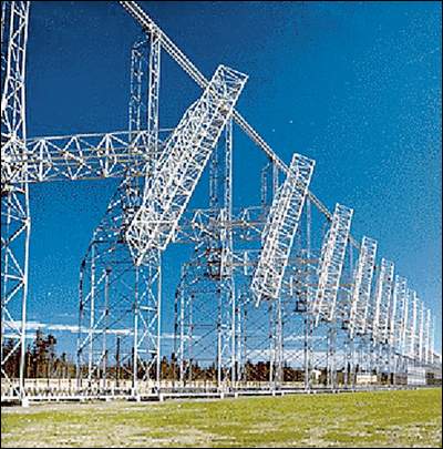 The radar sites used to support arrays, which transmitted electrons over the horizon to give the U.S. an early warning of missiles during the Cold War era. - Submitted photo