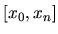 $[x_0,x_n]$
