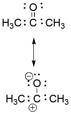 Acetone Lewis structures and resonance