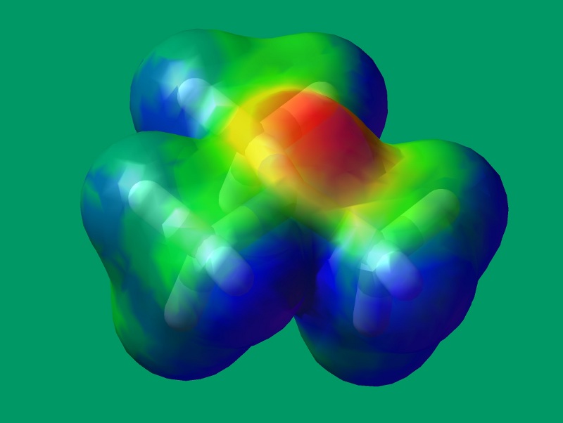 Trimethylamine ESP map