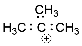 tert-Butyl cation Lewis structure
