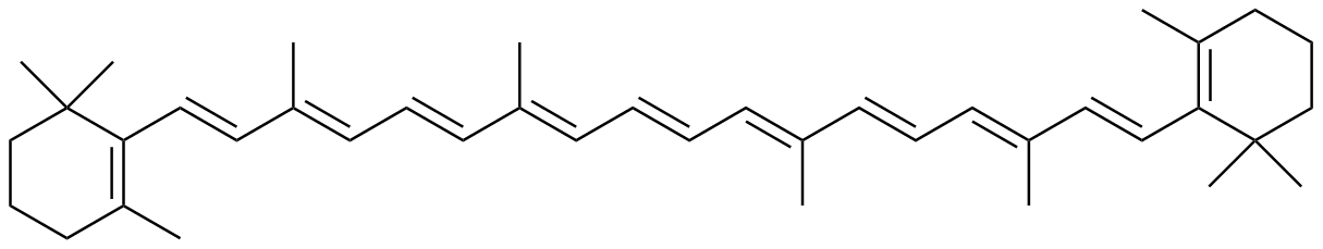 Carotene:  a terpene containing 11 conjugated double bonds