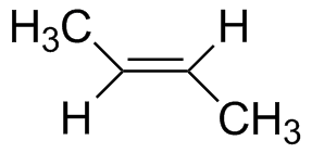 trans-2-butene: CH3CH=CHCH3