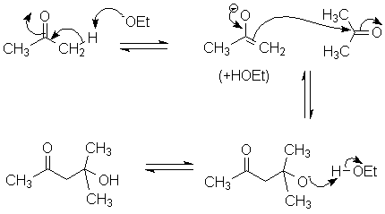 benzaldehyde and acetone