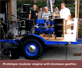 photo - prototype modular engine and gasifier