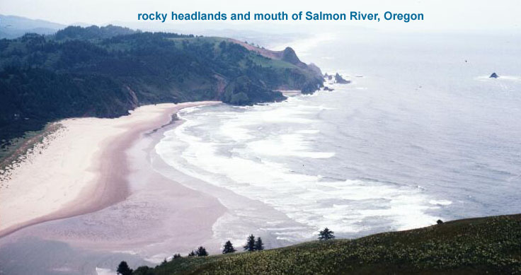 rocky headlands and mouth of Salmon River, Oregon